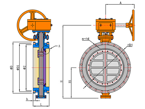 Worm Gear Operated Flange Butterfly Valve