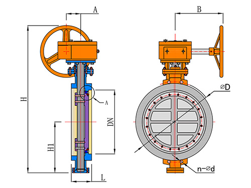 Worm Gear Operated Wafer Butterfly Valve